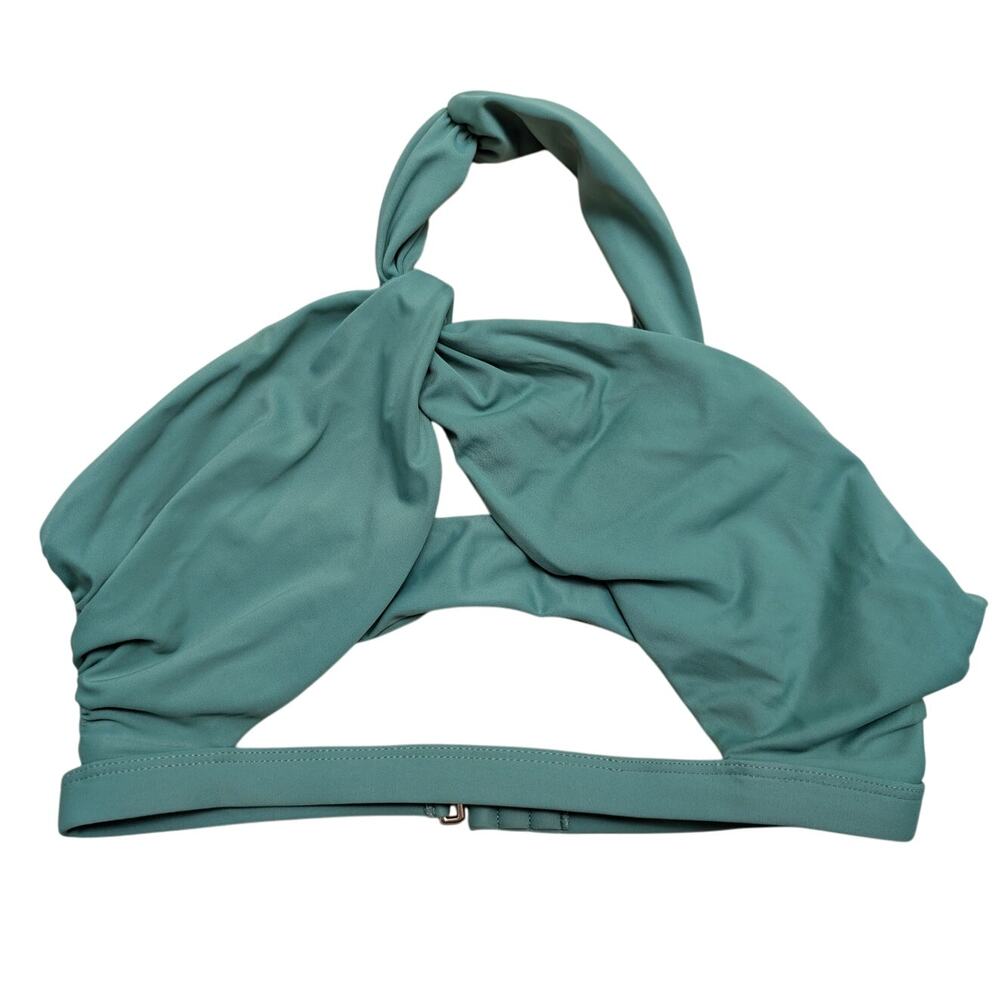 Tularosa Elvia Top Mint Green One Shoulder Cut Out Bikini Top Bathing Suit